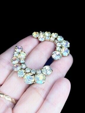 Vintage AB Rhinestone Ear Climbers